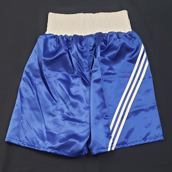 Adidas Blue & White Adidas Combat Sports Satin Boxing Trunks Large NWOT for Men - Picture 6 of 6